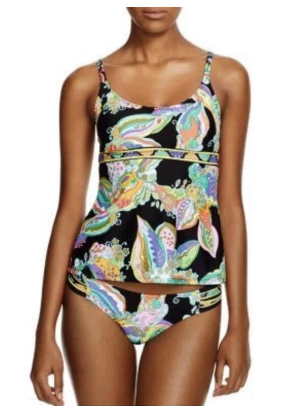 NWT TRINA TURK Sea Garden Wireless Tankini Top 10